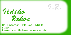 ildiko rakos business card